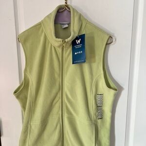 Scheels/White Sierra Womens XL Spring Green/Lavender Fleece Vest NWT!